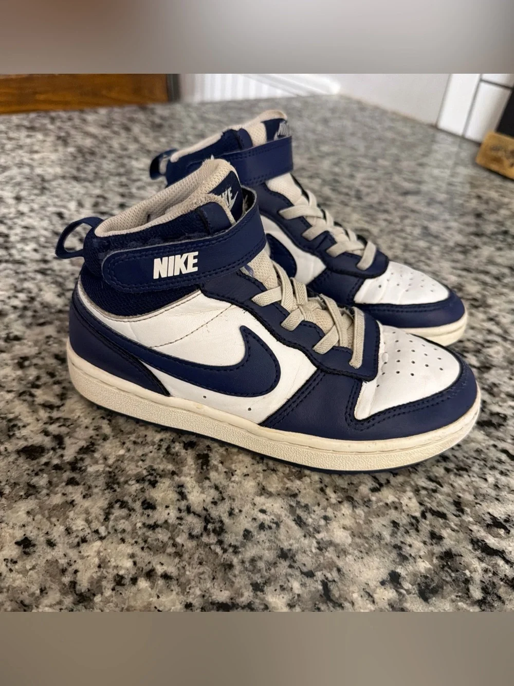 Nike CD7784-107 Boys High Top Sneakers Blue White Lace Up US  13c